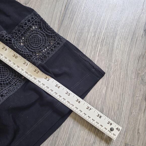 Chicos Travelers Jacket Skirt Set Womens L /2 Lace Trim Open Front Career Whimsy - Picture 10 of 13